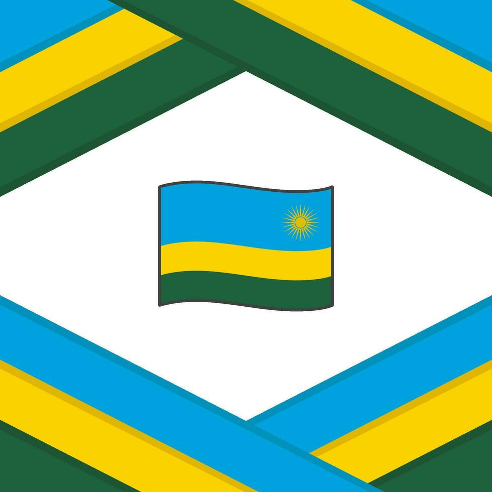 Rwanda Flag Abstract Background Design Template. Rwanda Independence Day Banner Social Media Post. Rwanda Template vector