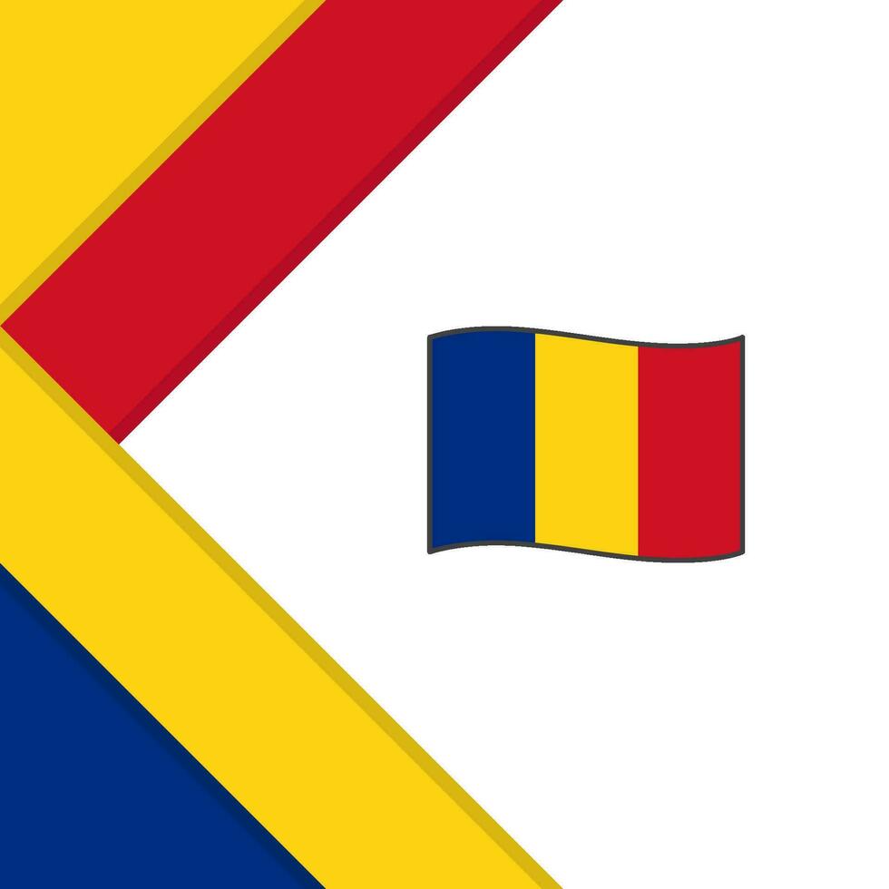 Romania Flag Abstract Background Design Template. Romania Independence Day Banner Social Media Post. Romania Illustration vector