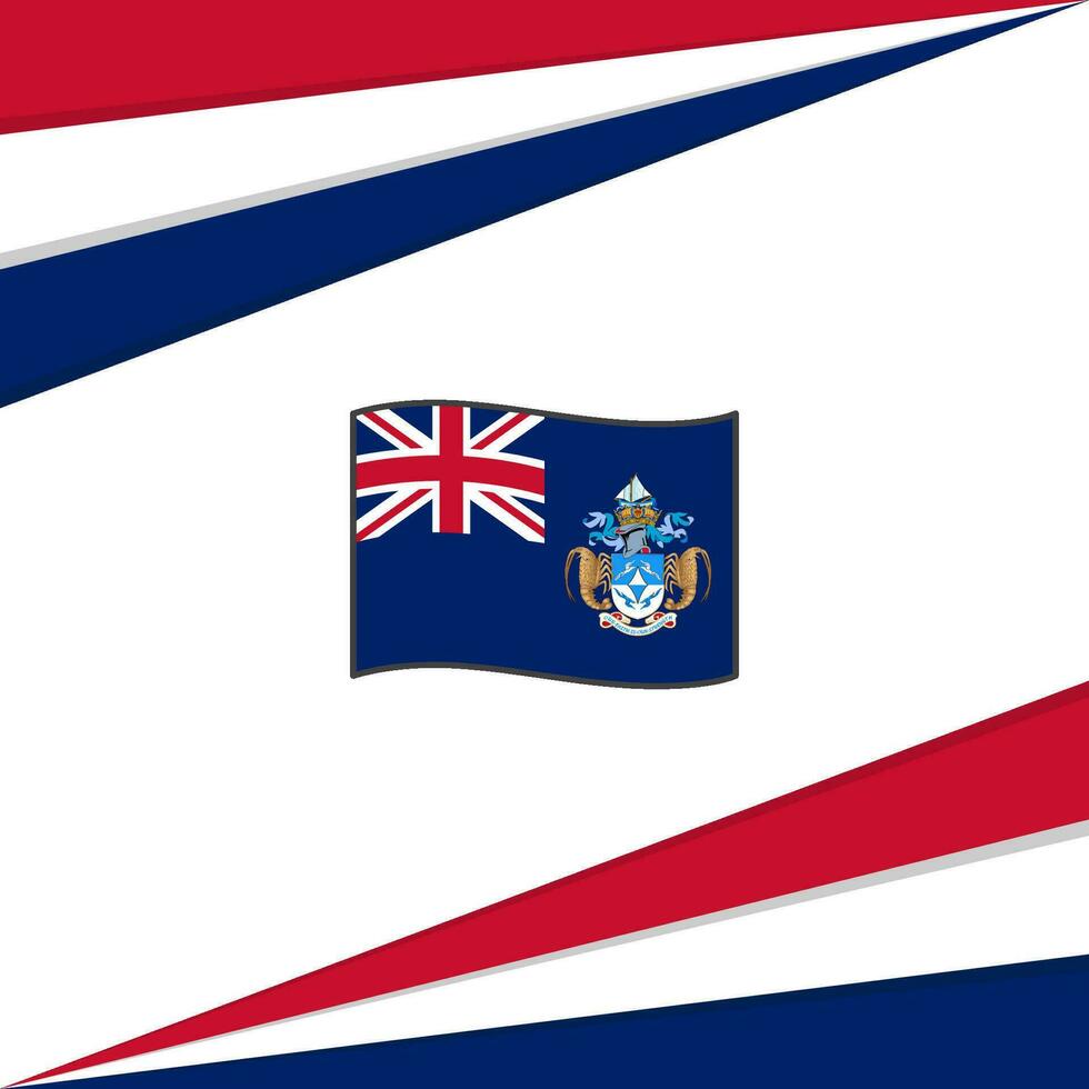 Tristan Da Cunha Flag Abstract Background Design Template. Tristan Da Cunha Independence Day Banner Social Media Post. Tristan Da Cunha Design vector