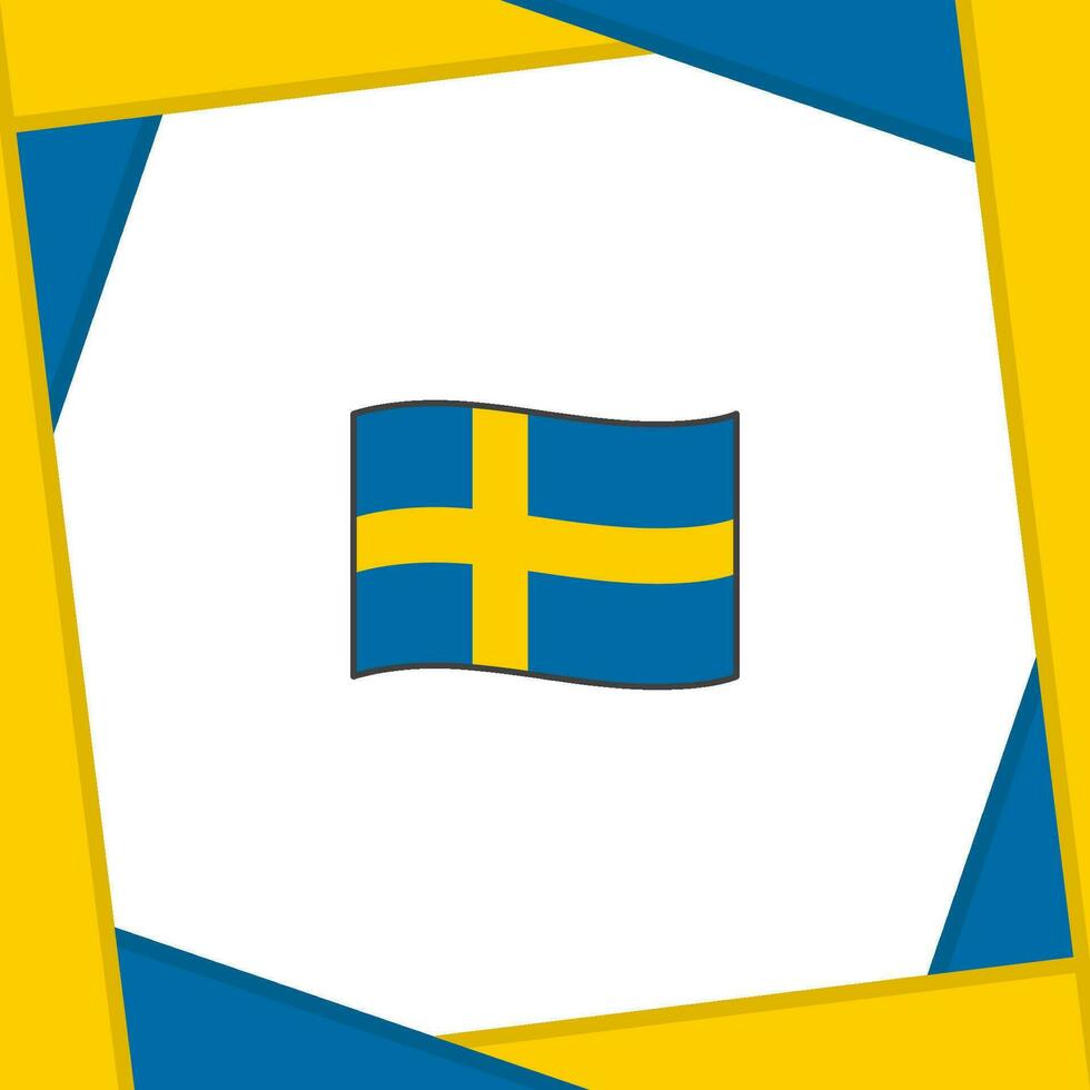 Suecia bandera resumen antecedentes diseño modelo. Suecia independencia día bandera social medios de comunicación correo. Suecia bandera vector