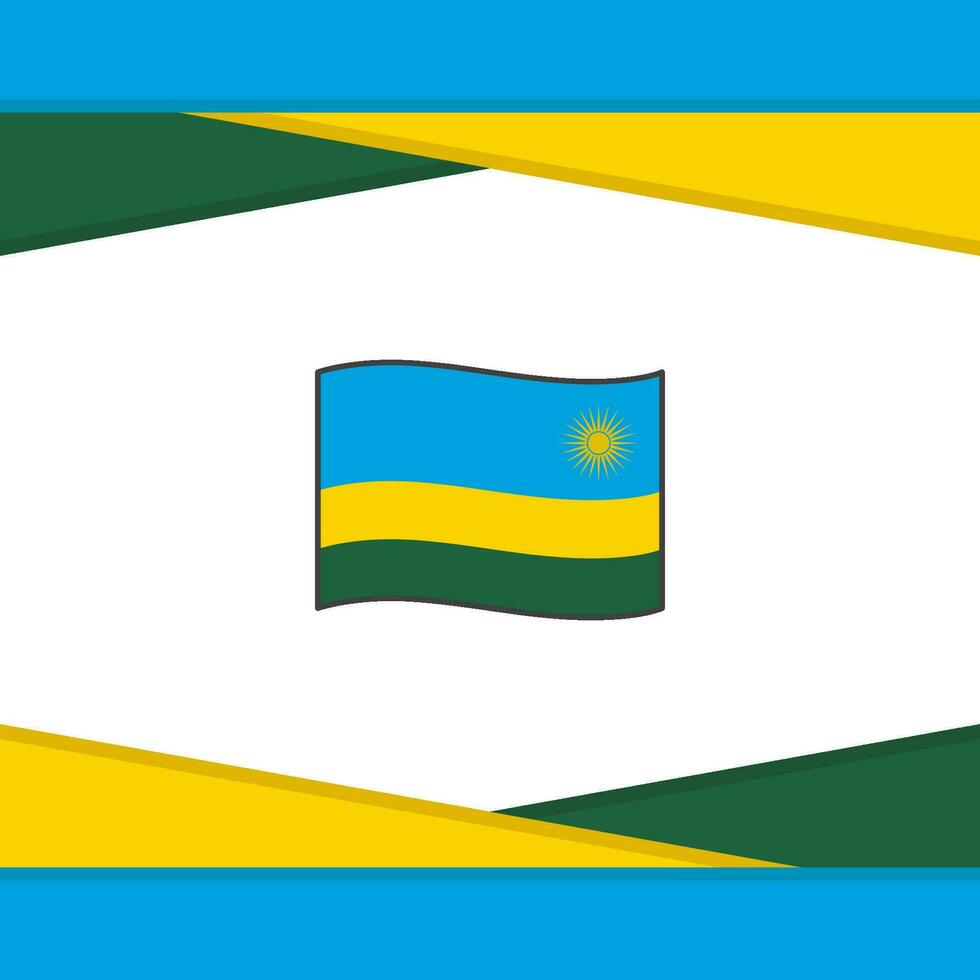 Rwanda Flag Abstract Background Design Template. Rwanda Independence Day Banner Social Media Post. Rwanda Vector