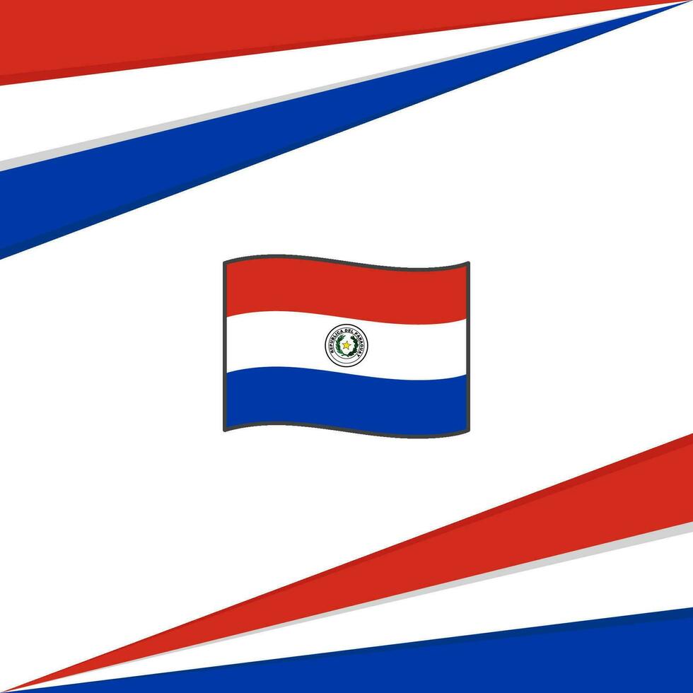 Paraguay Flag Abstract Background Design Template. Paraguay Independence Day Banner Social Media Post. Paraguay Design vector