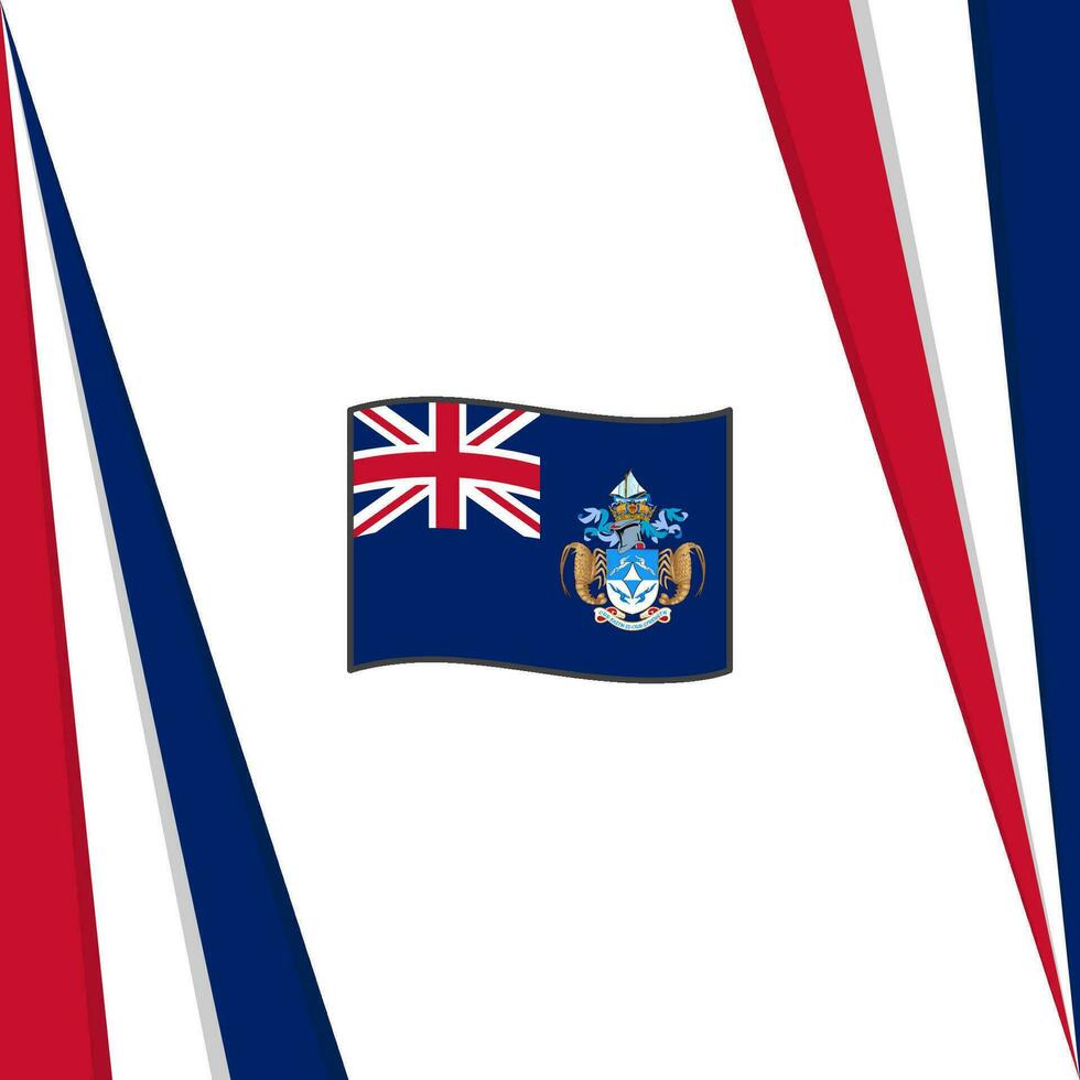 Tristan Da Cunha Flag Abstract Background Design Template. Tristan Da Cunha Independence Day Banner Social Media Post. Tristan Da Cunha Flag vector