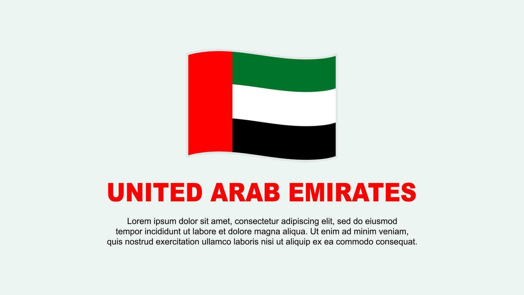 United Arab Emirates Flag Abstract Background Design Template. United Arab Emirates Independence Day Banner Social Media Vector Illustration. Background