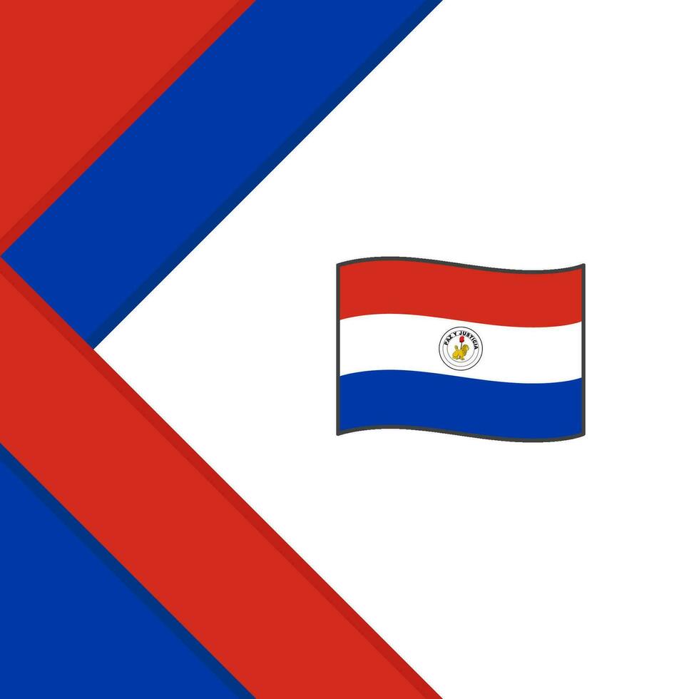 Paraguay Flag Abstract Background Design Template. Paraguay Independence Day Banner Social Media Post. Illustration vector