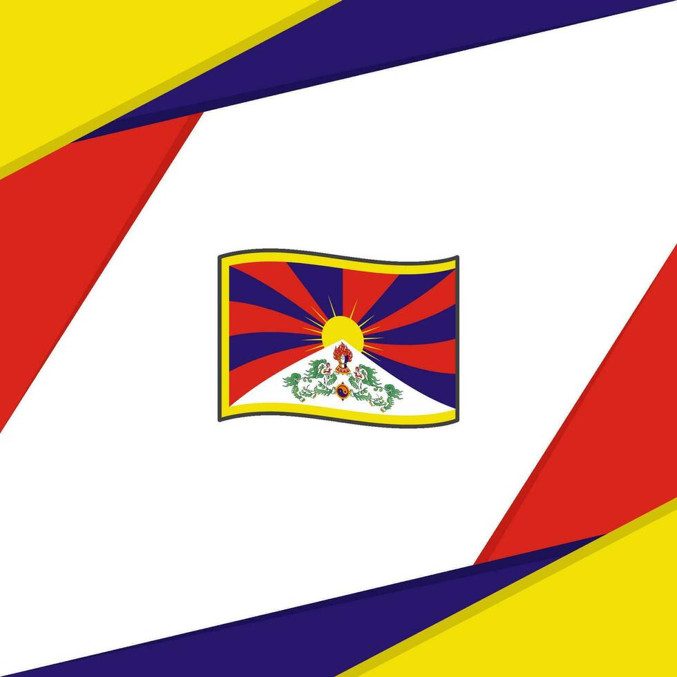 Tibet Flag Abstract Background Design Template. Tibet Independence Day Banner Social Media Post. Tibet vector