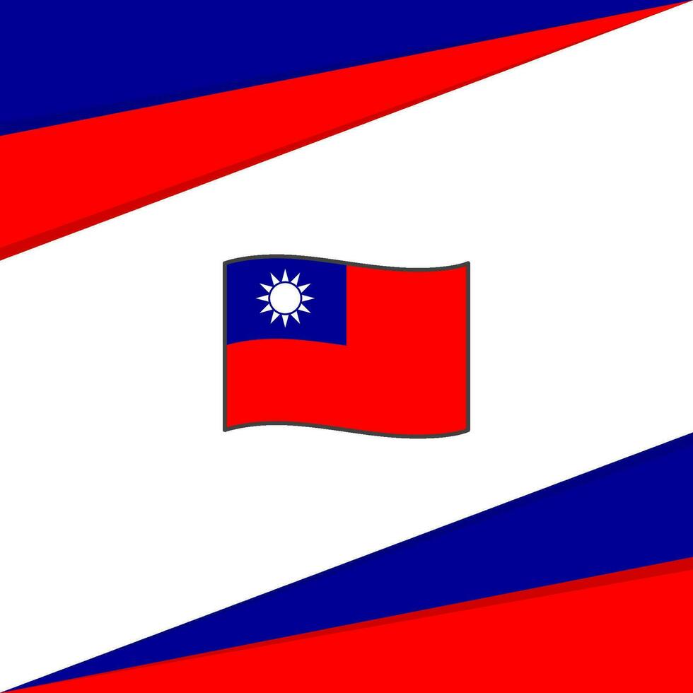 Taiwan Flag Abstract Background Design Template. Taiwan Independence Day Banner Social Media Post. Taiwan Design vector