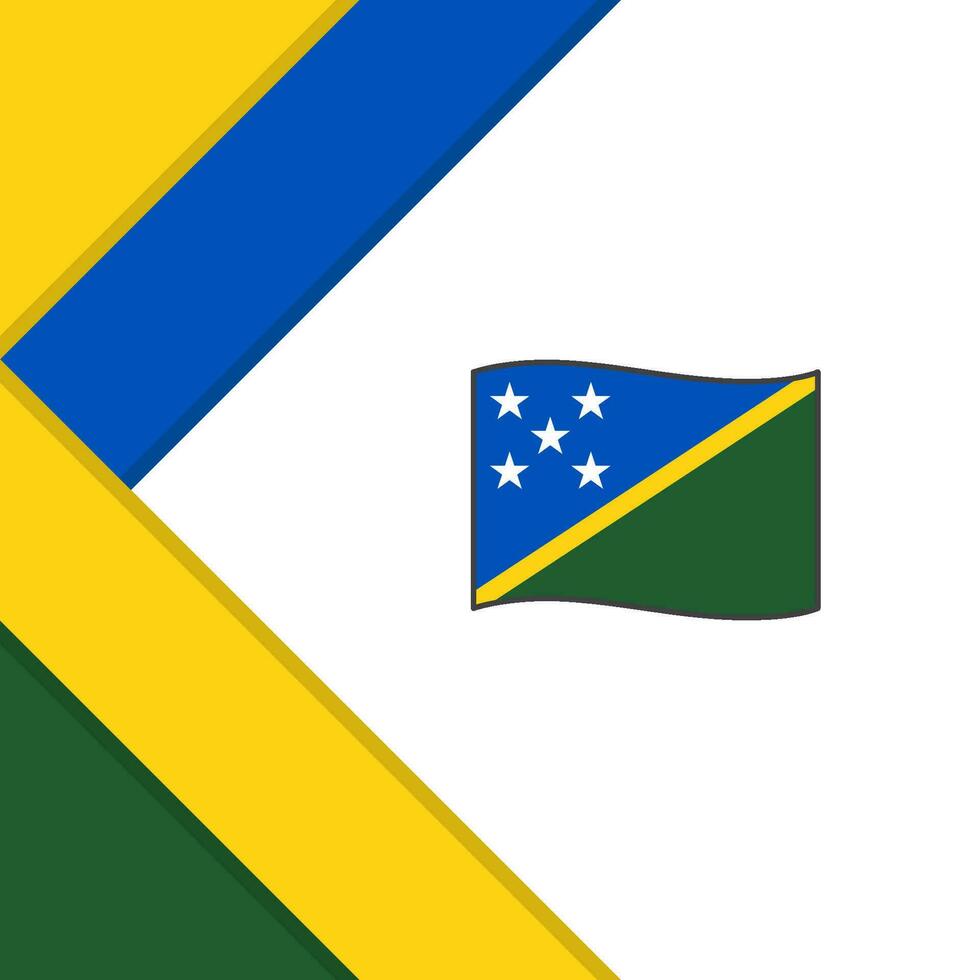 Solomon Islands Flag Abstract Background Design Template. Solomon Islands Independence Day Banner Social Media Post. Solomon Islands Illustration vector