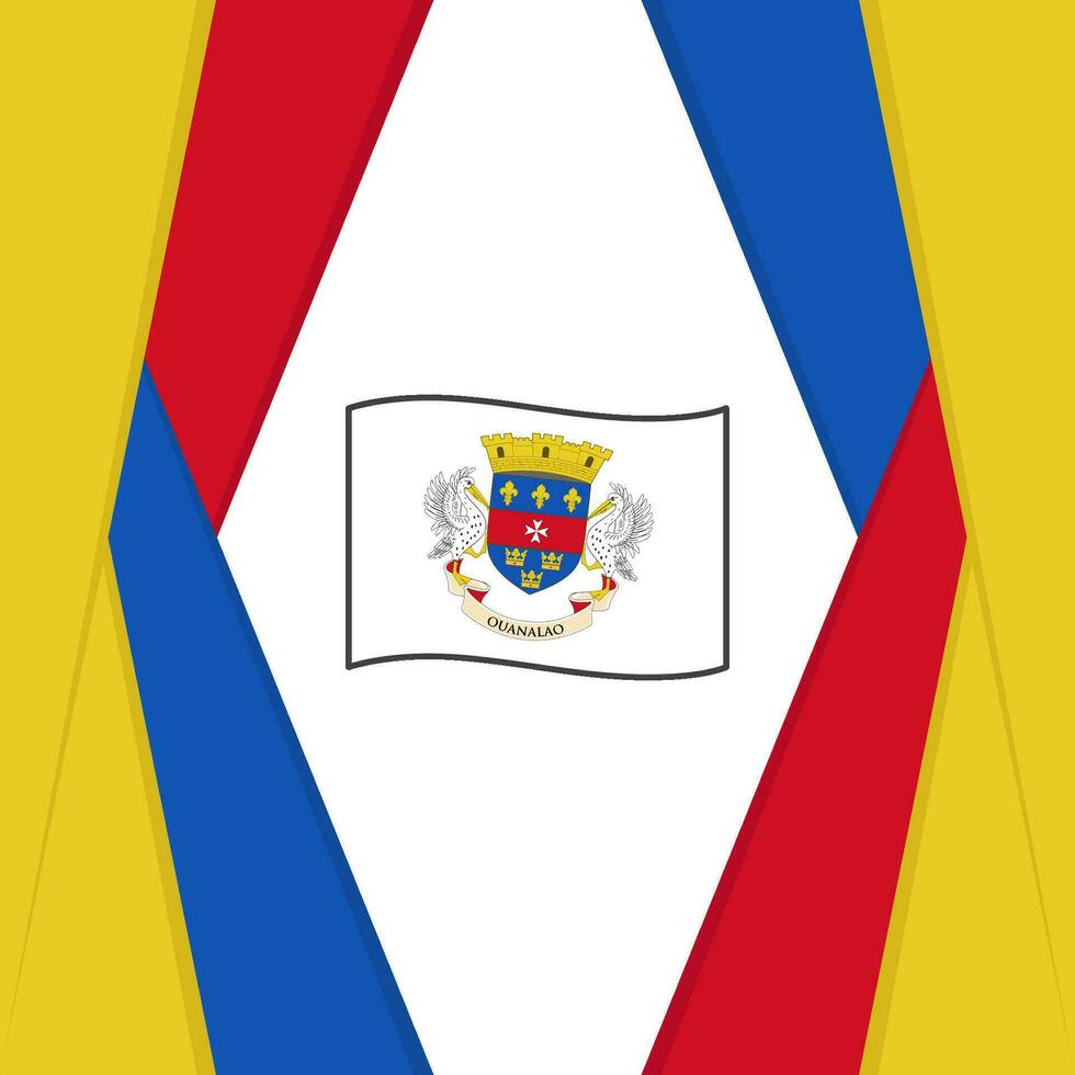 Saint Barthelemy Flag Abstract Background Design Template. Saint Barthelemy Independence Day Banner Social Media Post. Saint Barthelemy Background vector