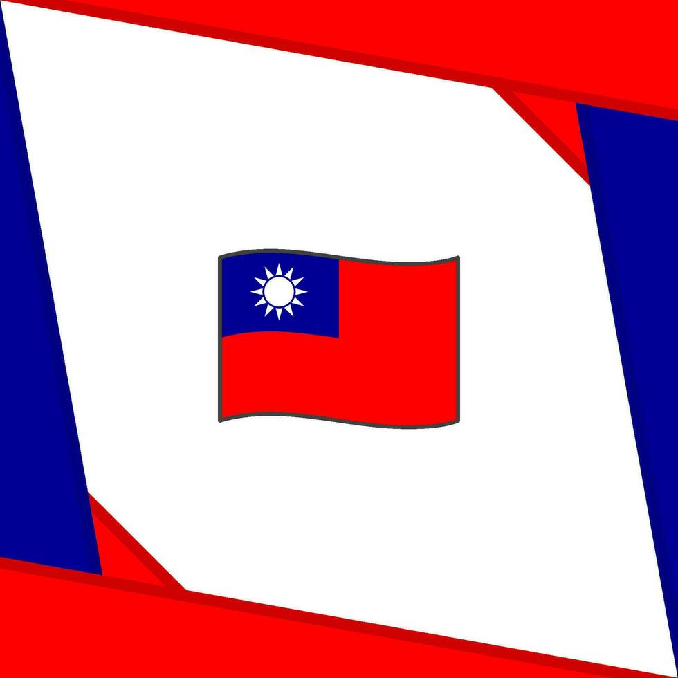 Taiwan Flag Abstract Background Design Template. Taiwan Independence Day Banner Social Media Post. Taiwan Independence Day vector