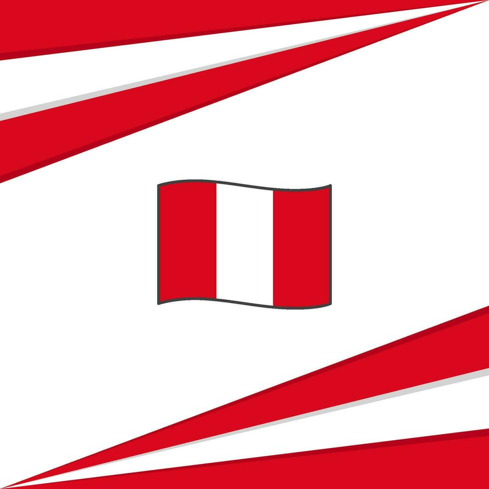 Peru Flag Abstract Background Design Template. Peru Independence Day Banner Social Media Post. Peru Design vector