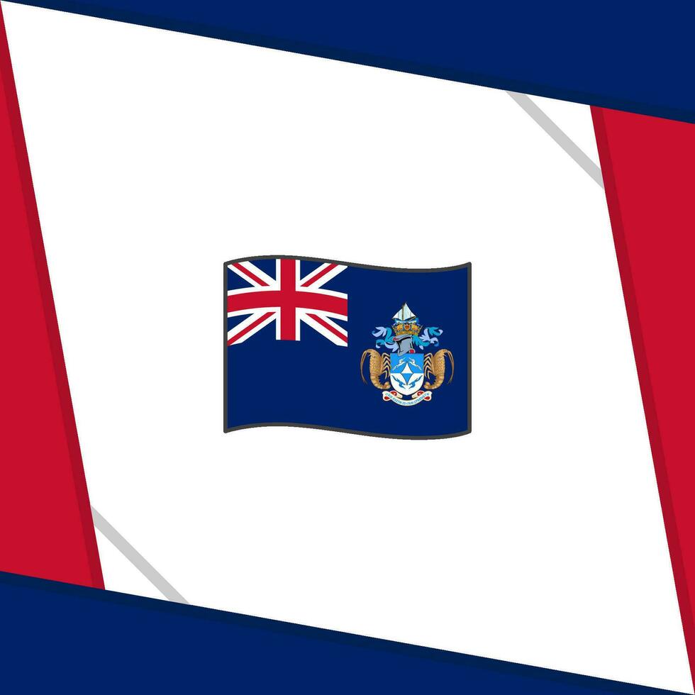 Tristan Da Cunha Flag Abstract Background Design Template. Tristan Da Cunha Independence Day Banner Social Media Post. Tristan Da Cunha Independence Day vector