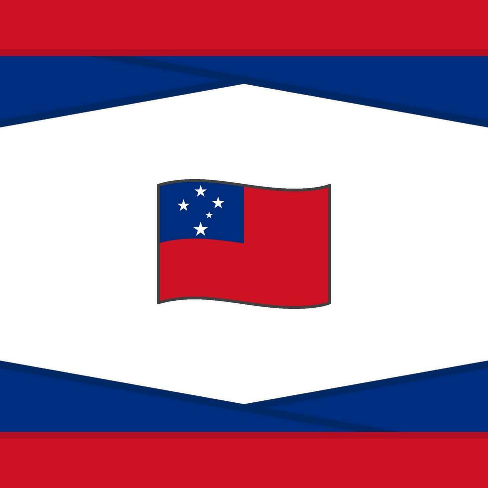 Samoa Flag Abstract Background Design Template. Samoa Independence Day Banner Social Media Post. Samoa Vector