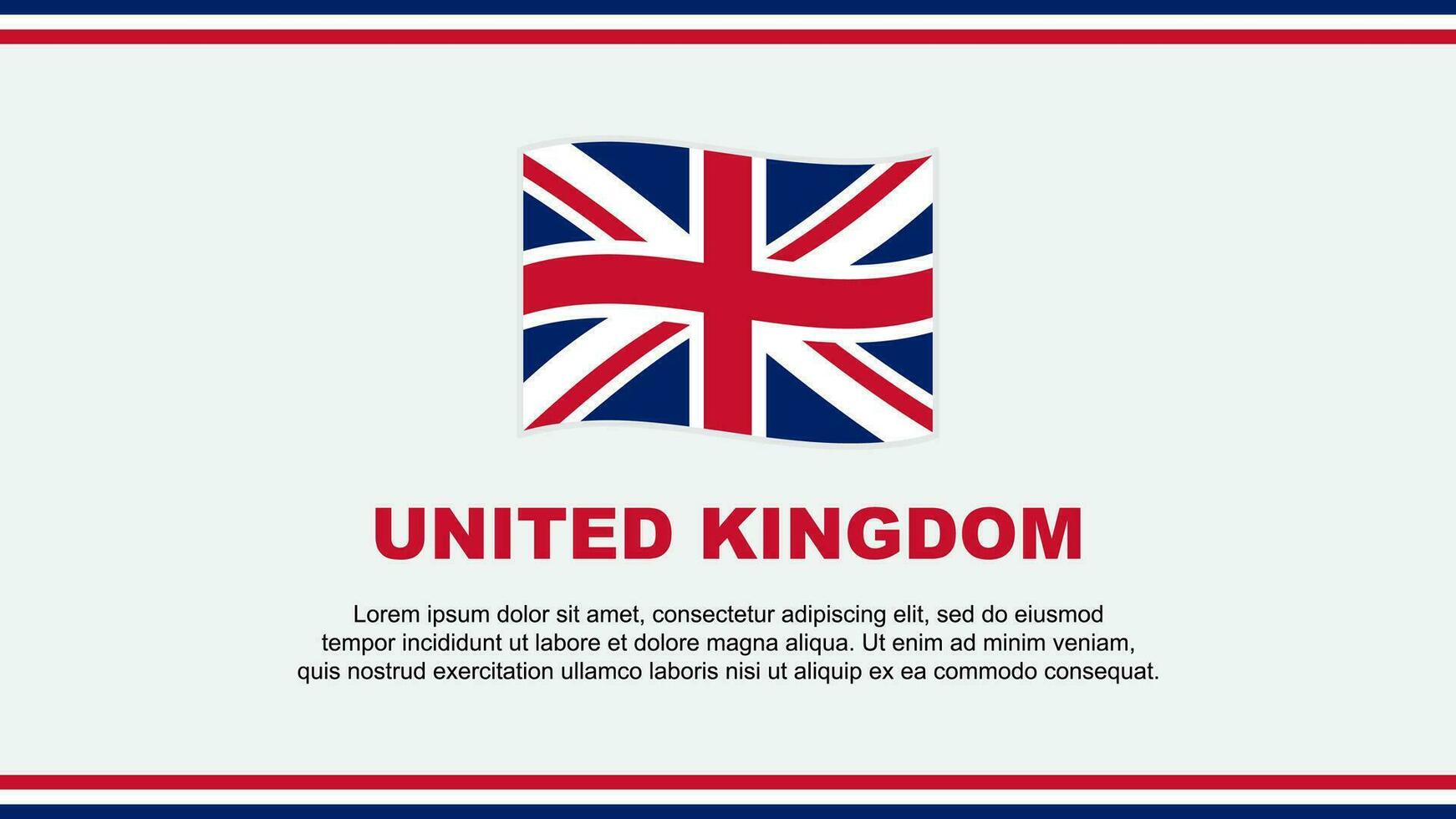 United Kingdom Flag Abstract Background Design Template. United Kingdom Independence Day Banner Social Media Vector Illustration. United Kingdom Design