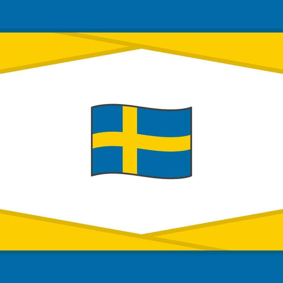 Sweden Flag Abstract Background Design Template. Sweden Independence Day Banner Social Media Post. Sweden Vector