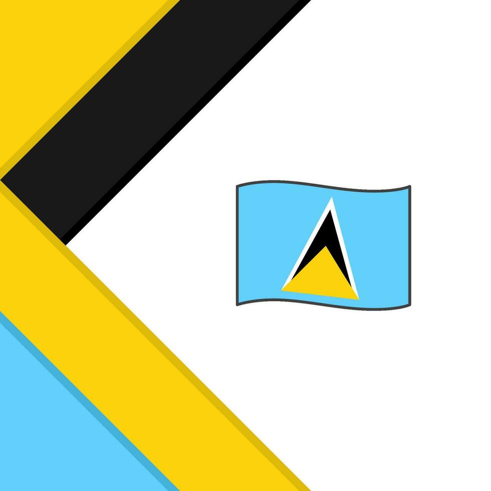 Saint Lucia Flag Abstract Background Design Template. Saint Lucia Independence Day Banner Social Media Post. Saint Lucia Illustration vector