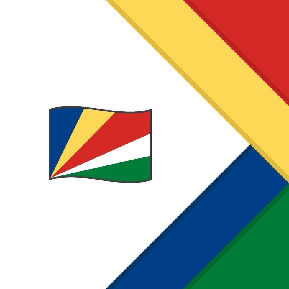 Seychelles Flag Abstract Background Design Template. Seychelles Independence Day Banner Social Media Post. Seychelles Cartoon vector