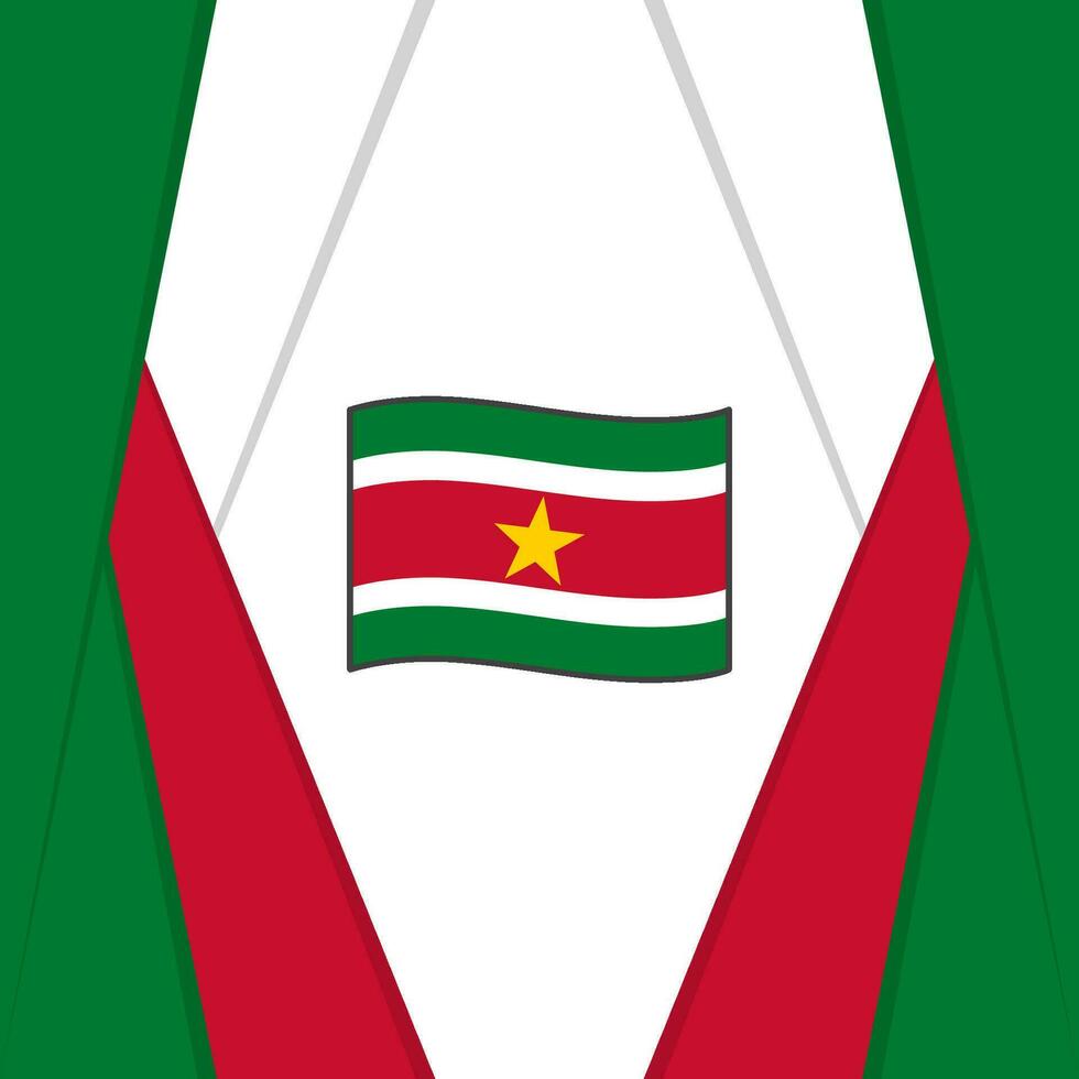 Suriname Flag Abstract Background Design Template. Suriname Independence Day Banner Social Media Post. Suriname Background vector