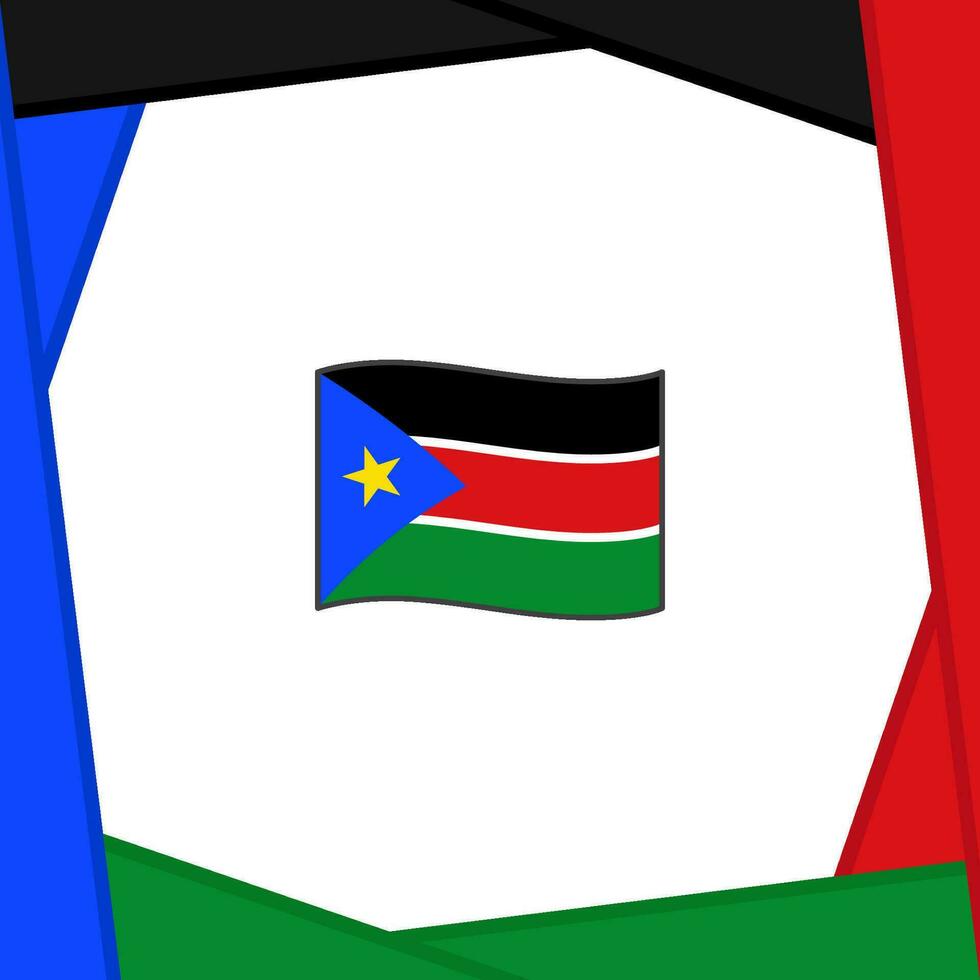 South Sudan Flag Abstract Background Design Template. South Sudan Independence Day Banner Social Media Post. South Sudan Banner vector