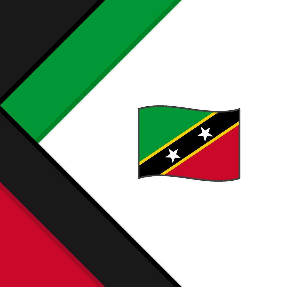 Saint Kitts And Nevis Flag Abstract Background Design Template. Saint Kitts And Nevis Independence Day Banner Social Media Post. Illustration vector