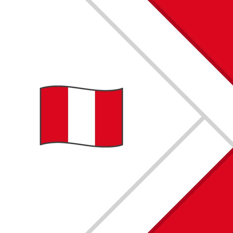 Peru Flag Abstract Background Design Template. Peru Independence Day Banner Social Media Post. Peru Cartoon vector