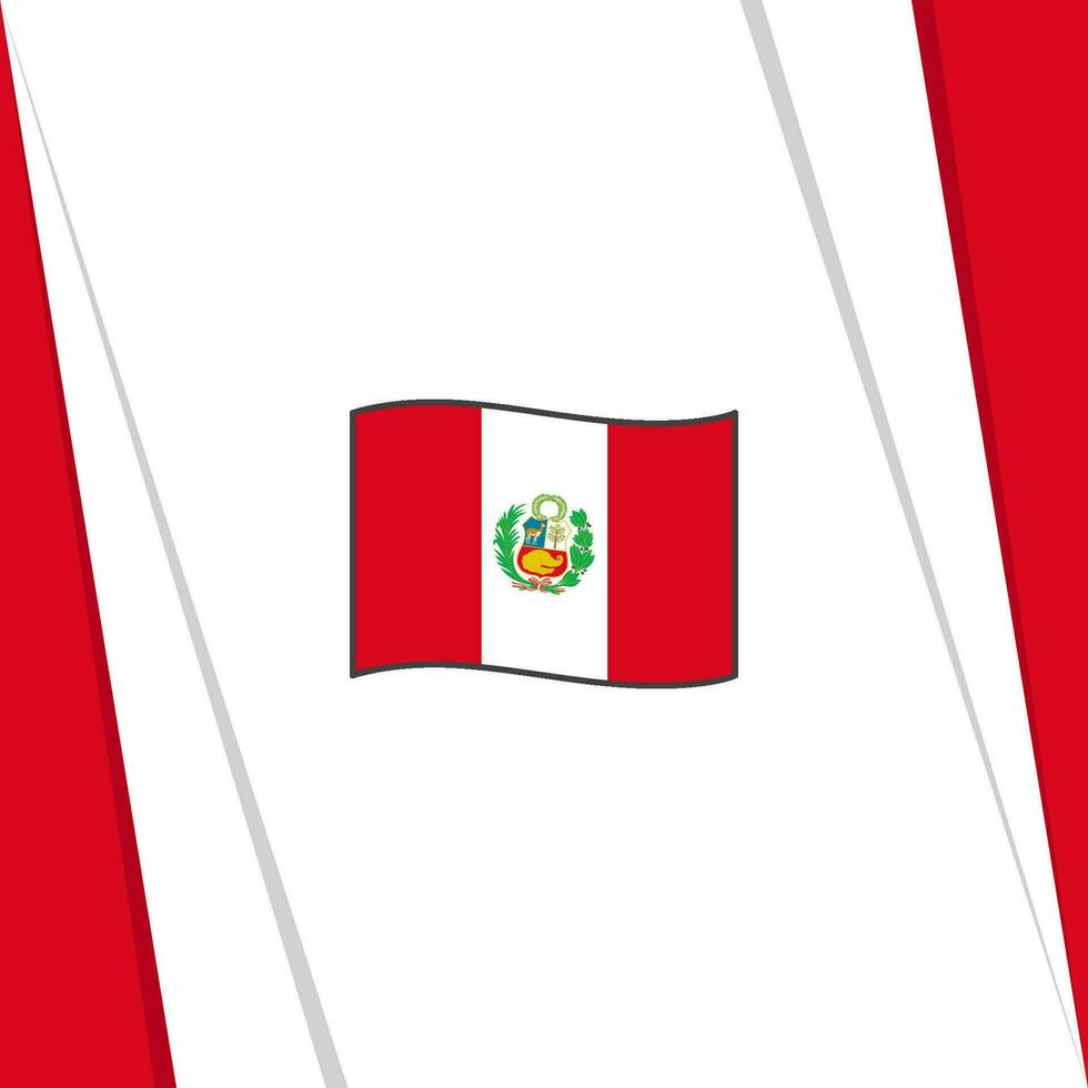 Peru Flag Abstract Background Design Template. Peru Independence Day Banner Social Media Post. Flag vector