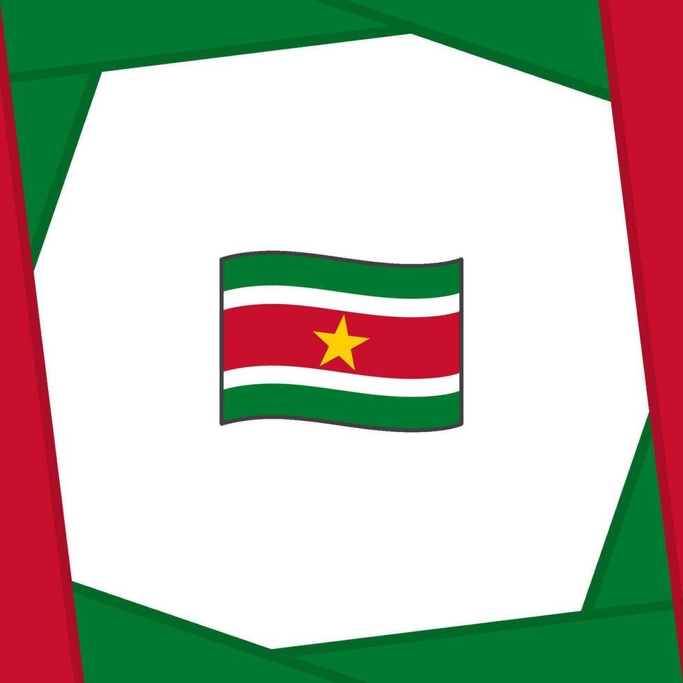 Surinam bandera resumen antecedentes diseño modelo. Surinam independencia día bandera social medios de comunicación correo. Surinam bandera vector