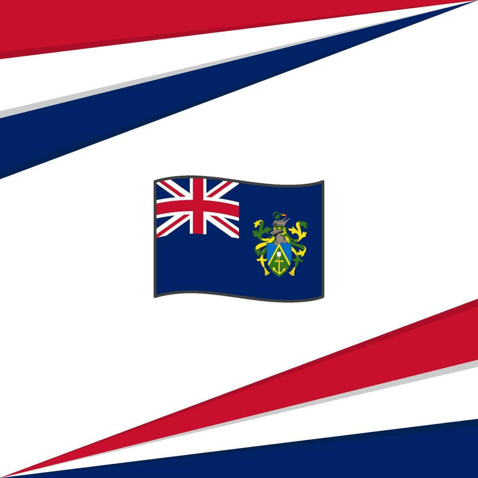 Pitcairn Islands Flag Abstract Background Design Template. Pitcairn Islands Independence Day Banner Social Media Post. Pitcairn Islands Design vector