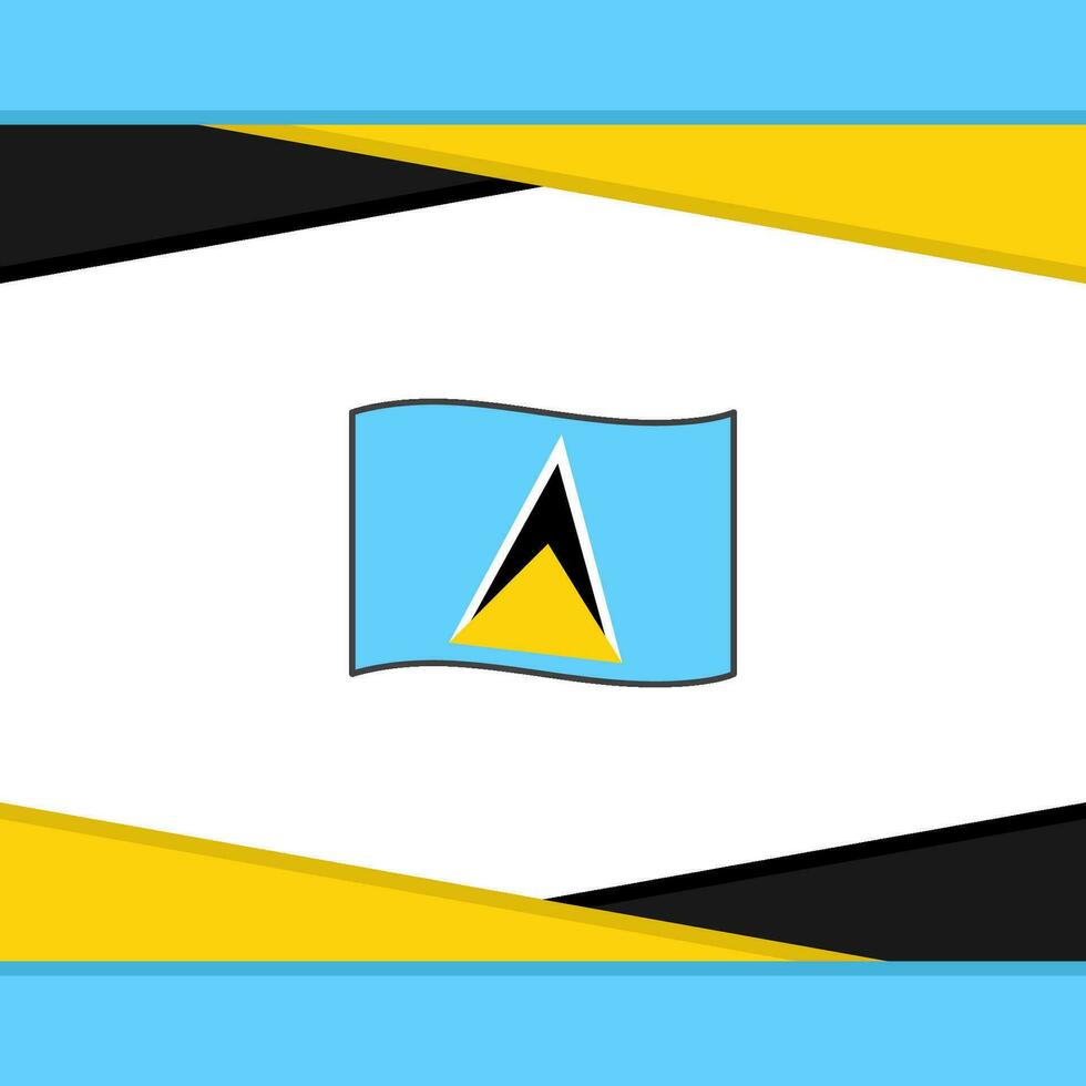 Saint Lucia Flag Abstract Background Design Template. Saint Lucia Independence Day Banner Social Media Post. Saint Lucia Vector