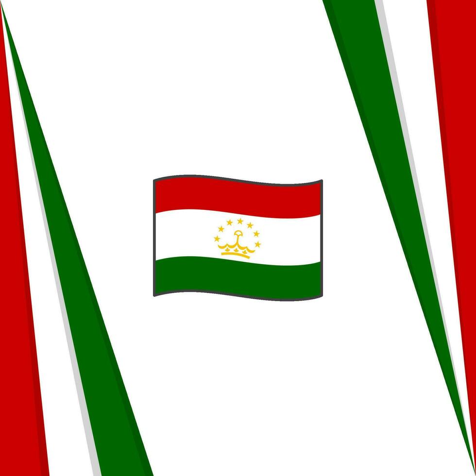 Tajikistan Flag Abstract Background Design Template. Tajikistan Independence Day Banner Social Media Post. Tajikistan Flag vector