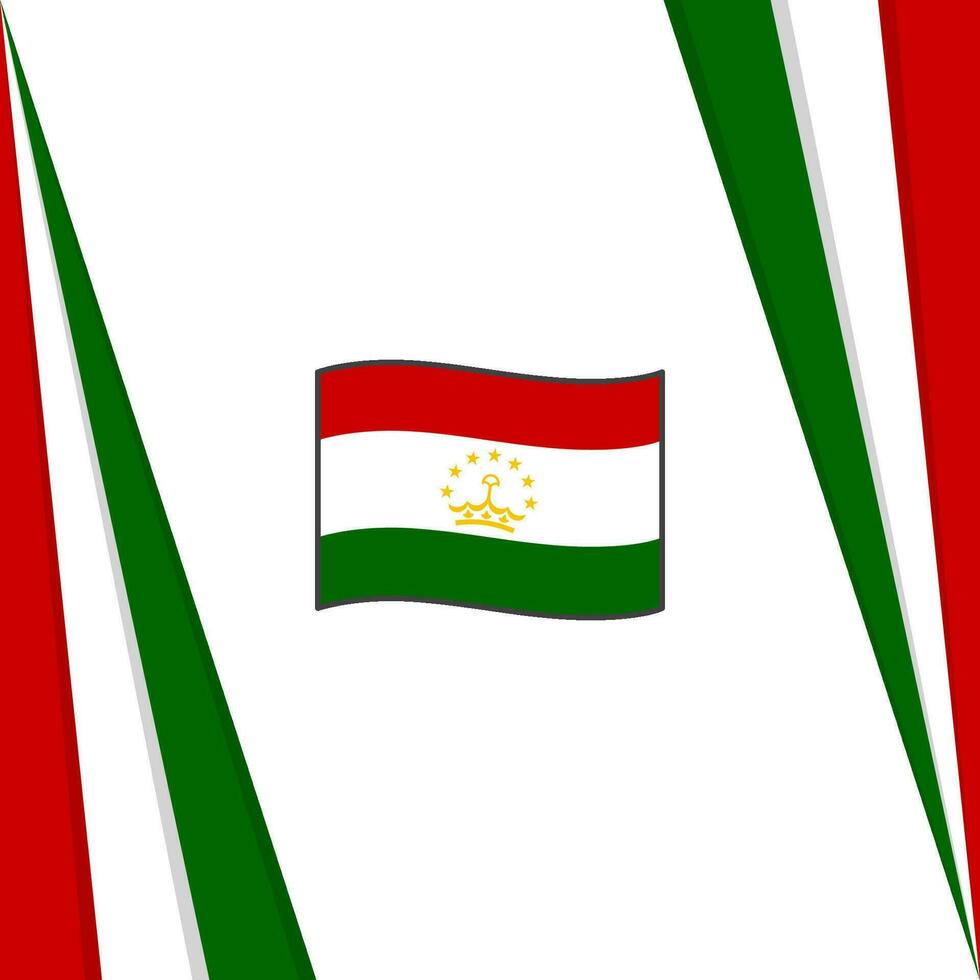 Tajikistan Flag Abstract Background Design Template. Tajikistan Independence Day Banner Social Media Post. Tajikistan Flag vector