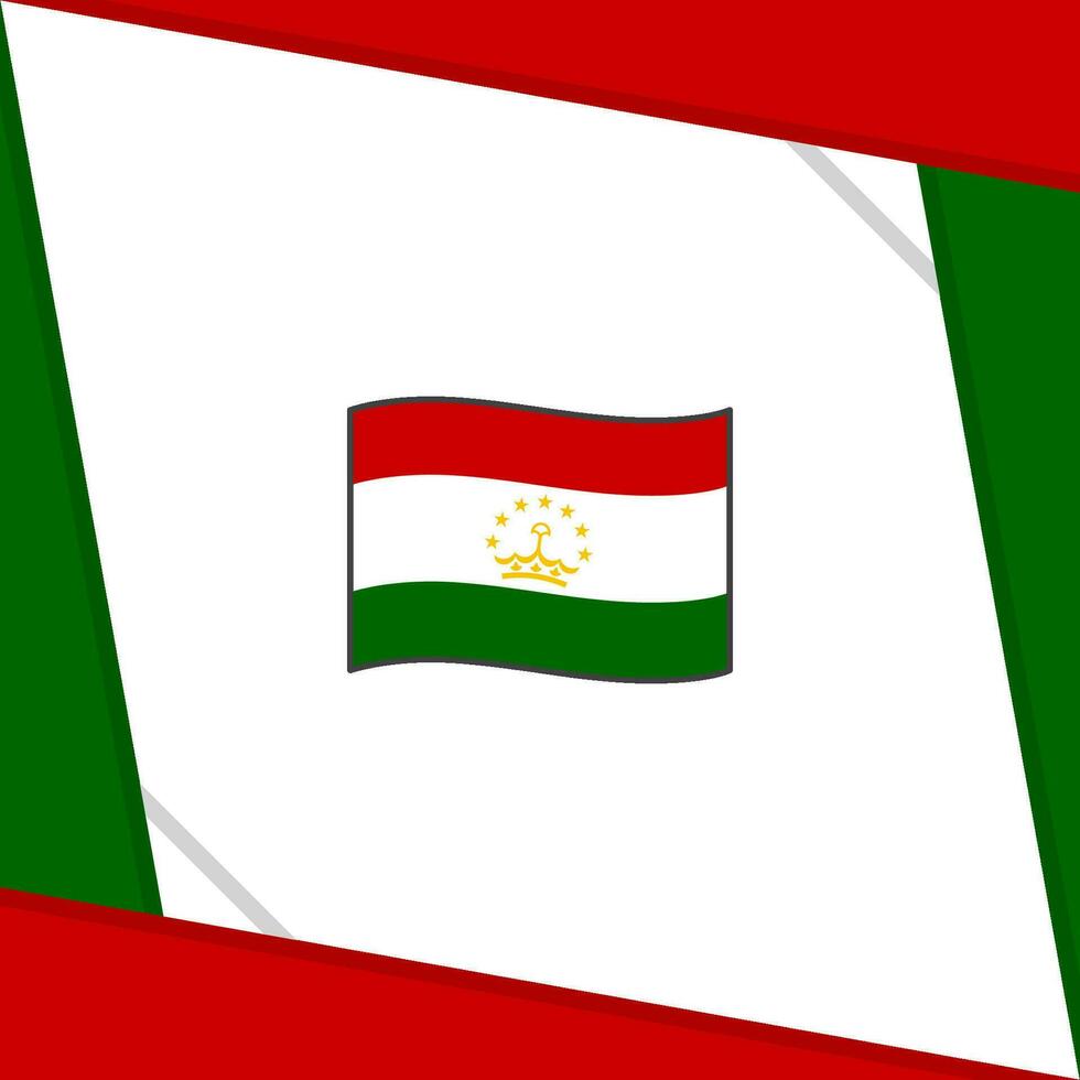 Tajikistan Flag Abstract Background Design Template. Tajikistan Independence Day Banner Social Media Post. Tajikistan Independence Day vector