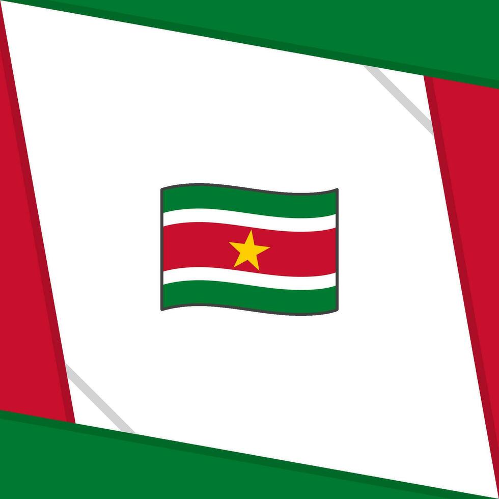 Suriname Flag Abstract Background Design Template. Suriname Independence Day Banner Social Media Post. Suriname Independence Day vector