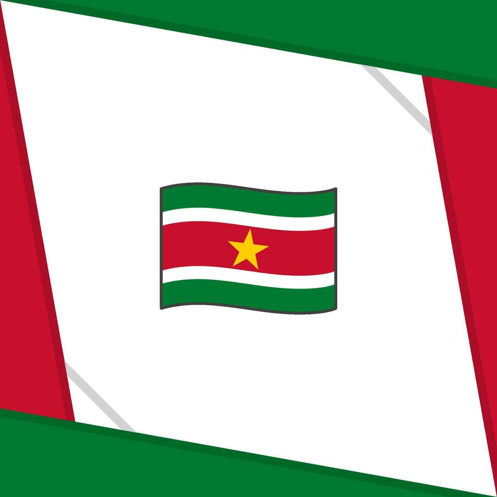 Surinam bandera resumen antecedentes diseño modelo. Surinam independencia día bandera social medios de comunicación correo. Surinam independencia día vector