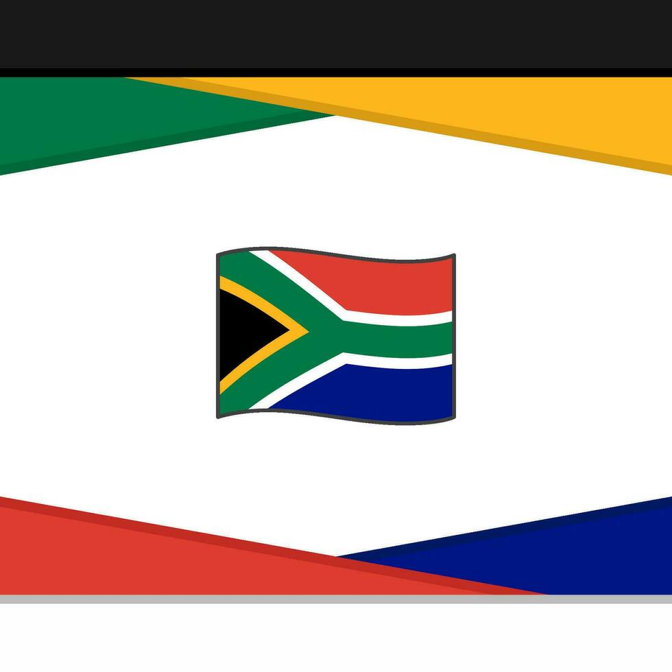 South Africa Flag Abstract Background Design Template. South Africa Independence Day Banner Social Media Post. South Africa Vector