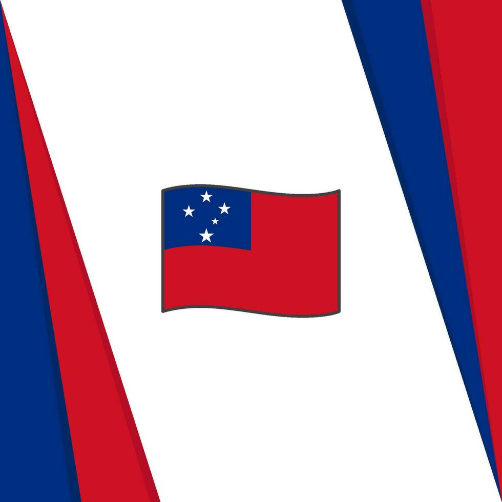 Samoa Flag Abstract Background Design Template. Samoa Independence Day Banner Social Media Post. Samoa Flag vector