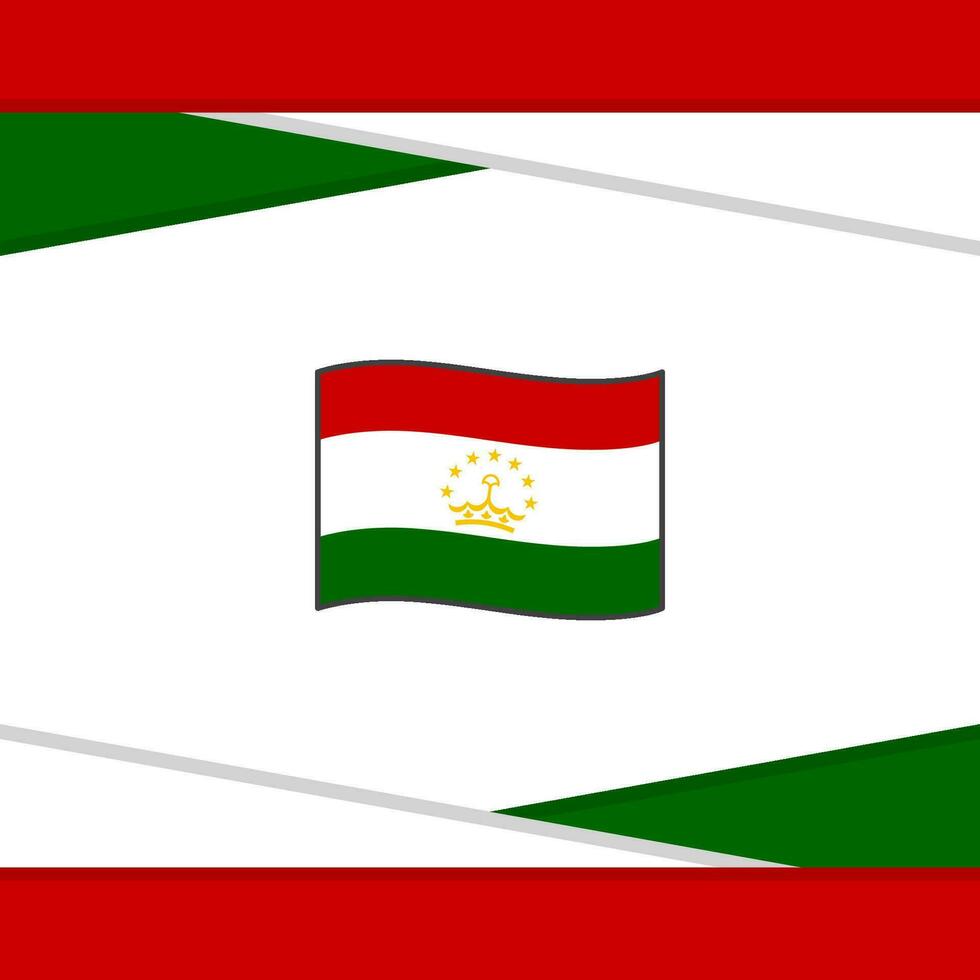 Tajikistan Flag Abstract Background Design Template. Tajikistan Independence Day Banner Social Media Post. Tajikistan Vector