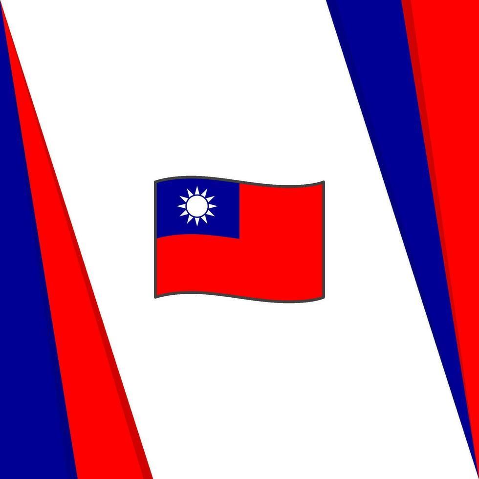 Taiwan Flag Abstract Background Design Template. Taiwan Independence Day Banner Social Media Post. Taiwan Flag vector
