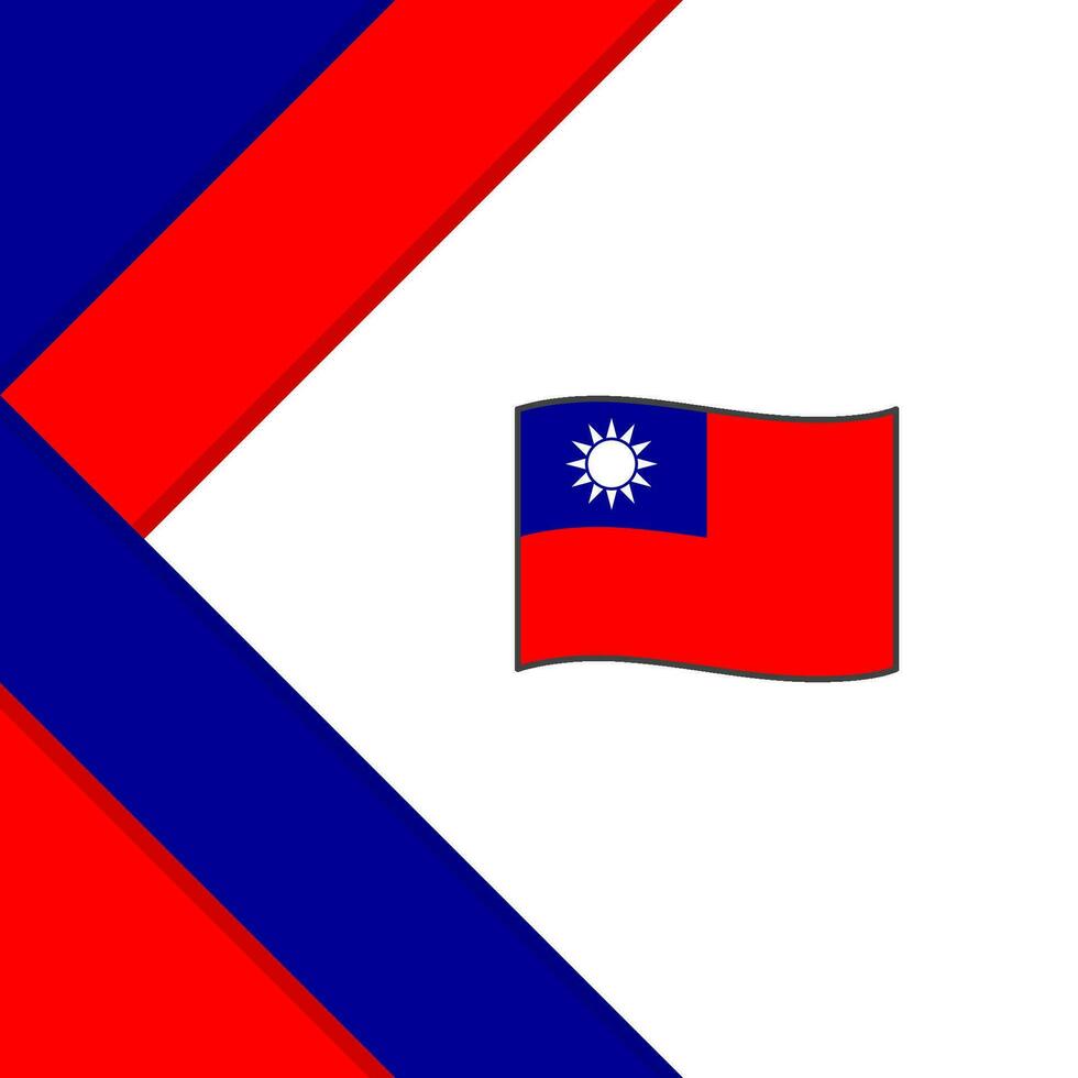 Taiwan Flag Abstract Background Design Template. Taiwan Independence Day Banner Social Media Post. Taiwan Illustration vector