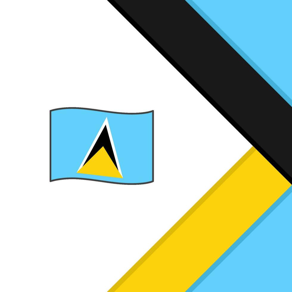 Saint Lucia Flag Abstract Background Design Template. Saint Lucia Independence Day Banner Social Media Post. Saint Lucia Cartoon vector