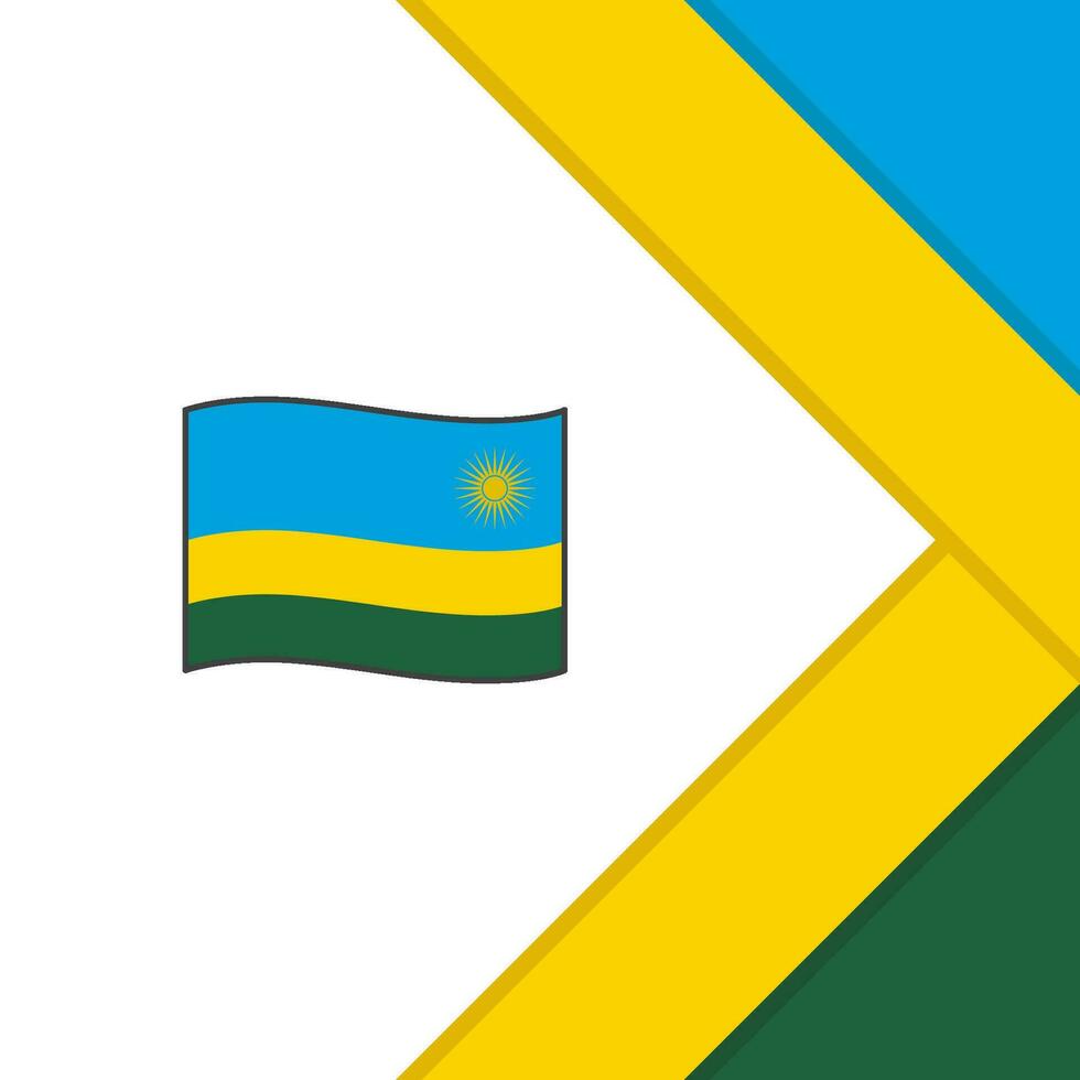 Rwanda Flag Abstract Background Design Template. Rwanda Independence Day Banner Social Media Post. Rwanda Cartoon vector