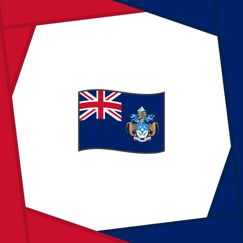 Tristan Da Cunha Flag Abstract Background Design Template. Tristan Da Cunha Independence Day Banner Social Media Post. Tristan Da Cunha Banner vector