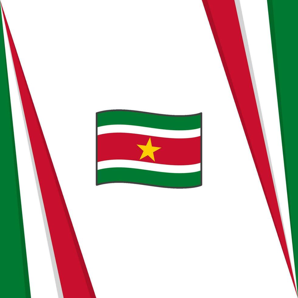 Suriname Flag Abstract Background Design Template. Suriname Independence Day Banner Social Media Post. Suriname Flag vector
