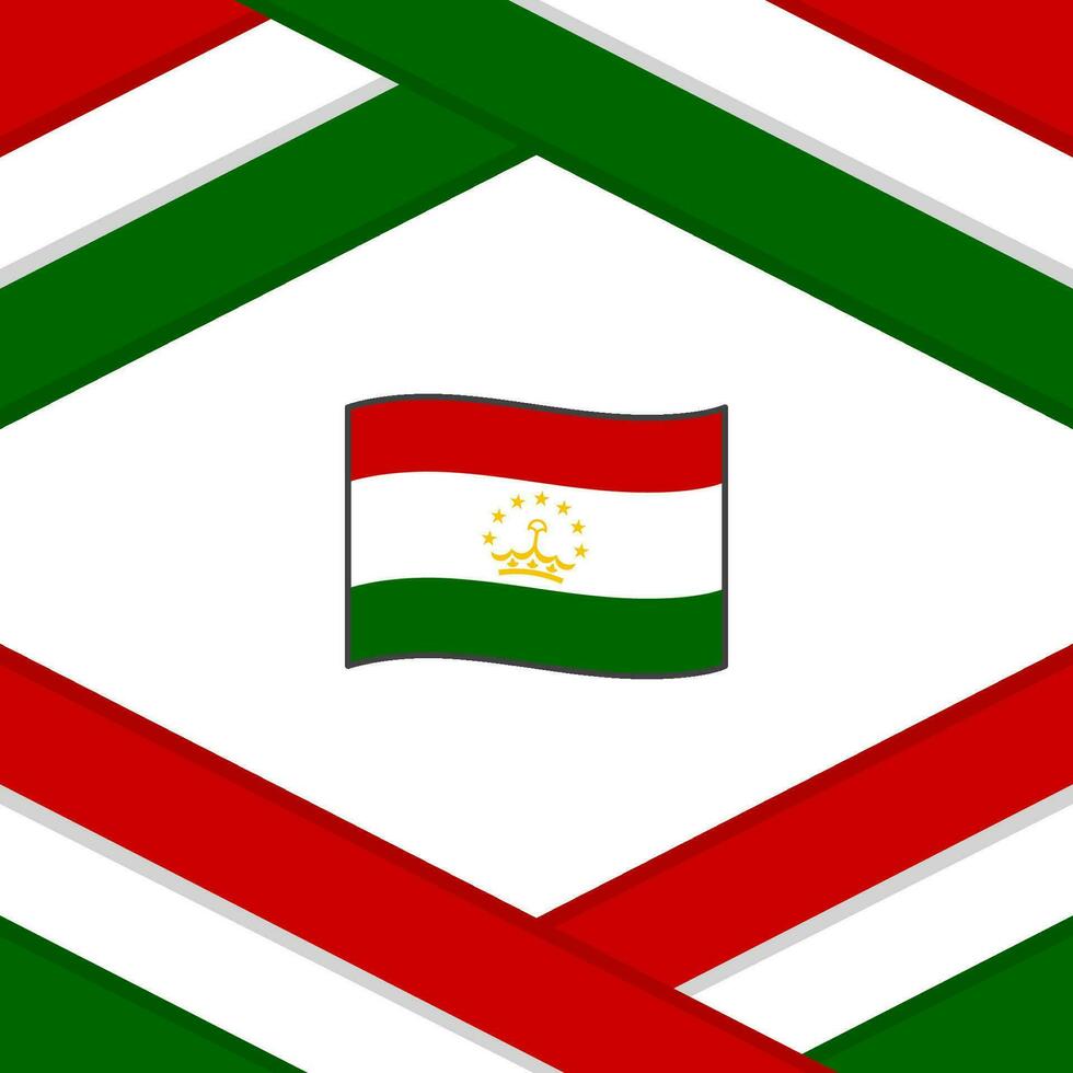 Tajikistan Flag Abstract Background Design Template. Tajikistan Independence Day Banner Social Media Post. Tajikistan Template vector