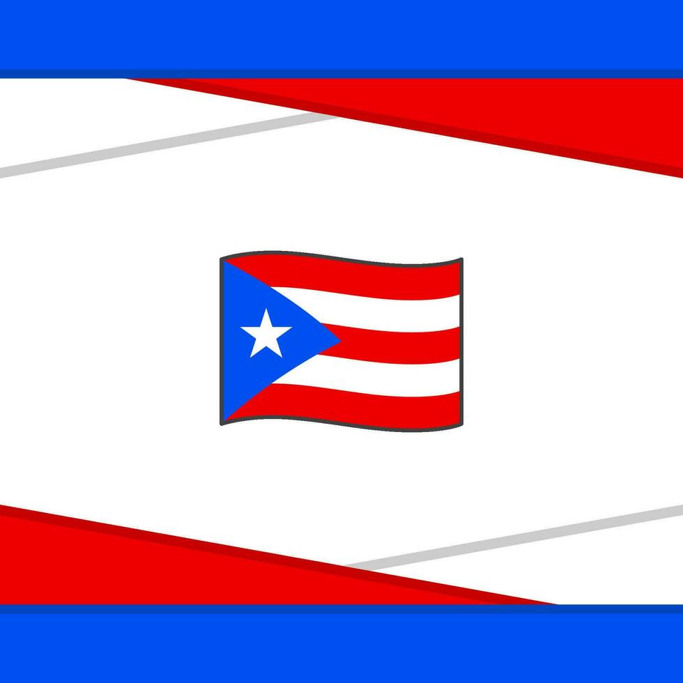 Puerto Rico Flag Abstract Background Design Template. Puerto Rico Independence Day Banner Social Media Post. Puerto Rico Vector