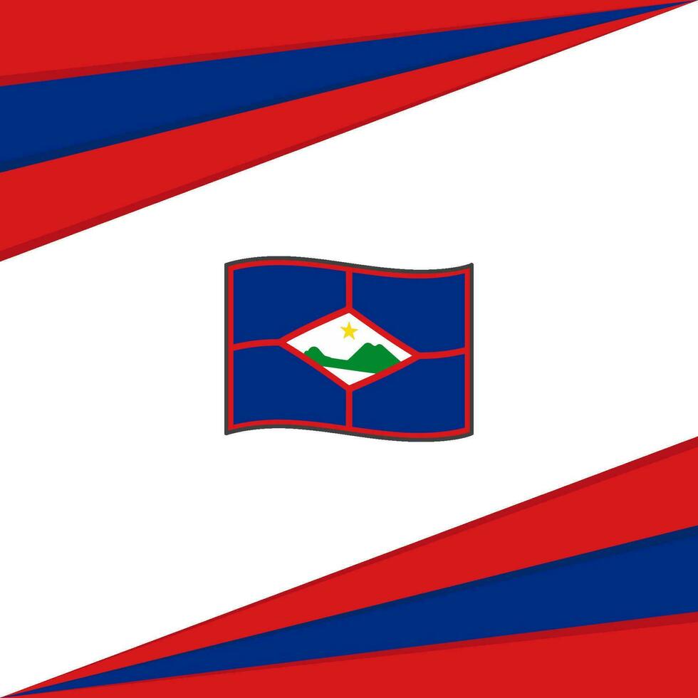 Sint Eustatius Flag Abstract Background Design Template. Sint Eustatius Independence Day Banner Social Media Post. Sint Eustatius Design vector