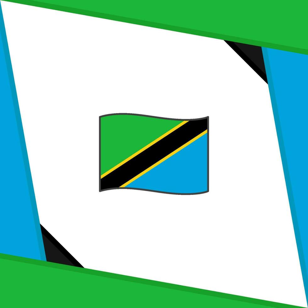 Tanzania Flag Abstract Background Design Template. Tanzania Independence Day Banner Social Media Post. Tanzania Independence Day vector