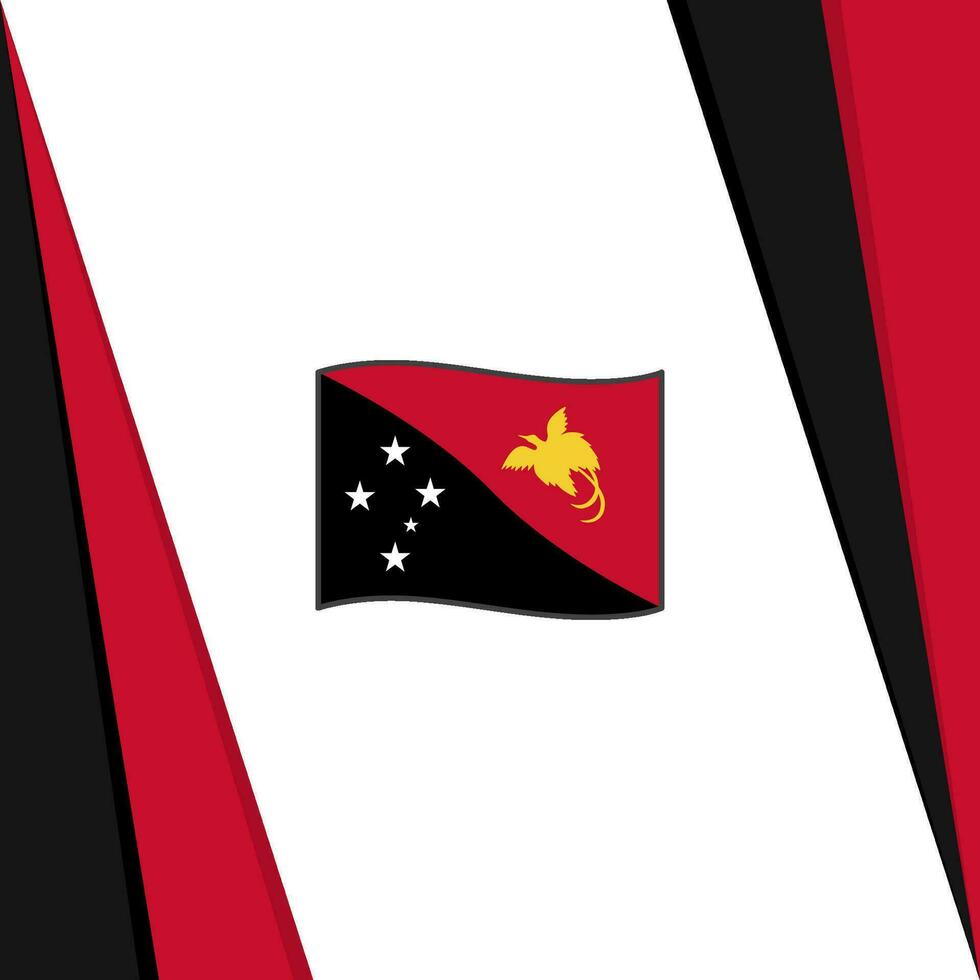 Papua New Guinea Flag Abstract Background Design Template. Papua New Guinea Independence Day Banner Social Media Post. Papua New Guinea Flag vector