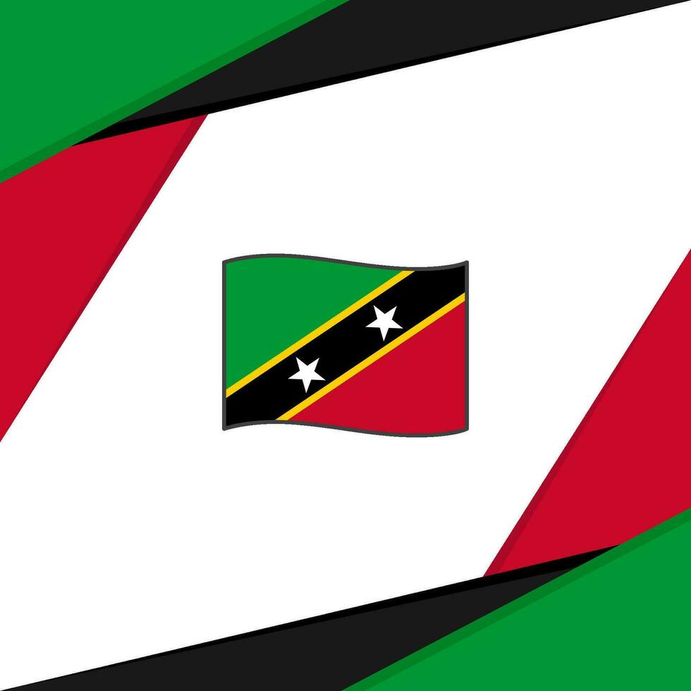 Santo kitts y nevis bandera resumen antecedentes diseño modelo. Santo kitts y nevis independencia día bandera social medios de comunicación enviar vector