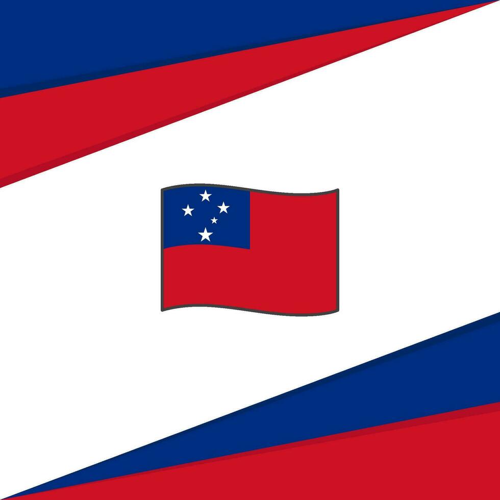 Samoa Flag Abstract Background Design Template. Samoa Independence Day Banner Social Media Post. Samoa Design vector